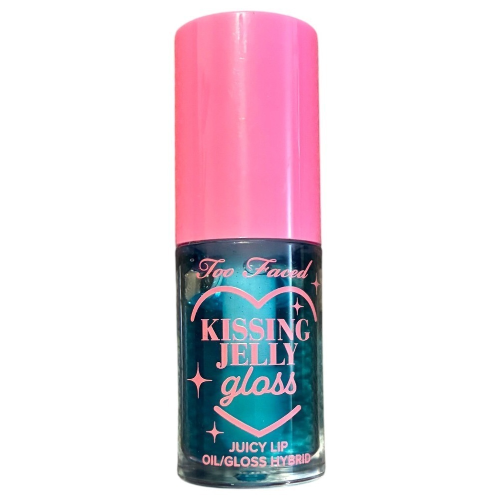 Too Faced Kissing Jelly Lip Oil Gloss Blue Snow Cone Limited Edition Shade New